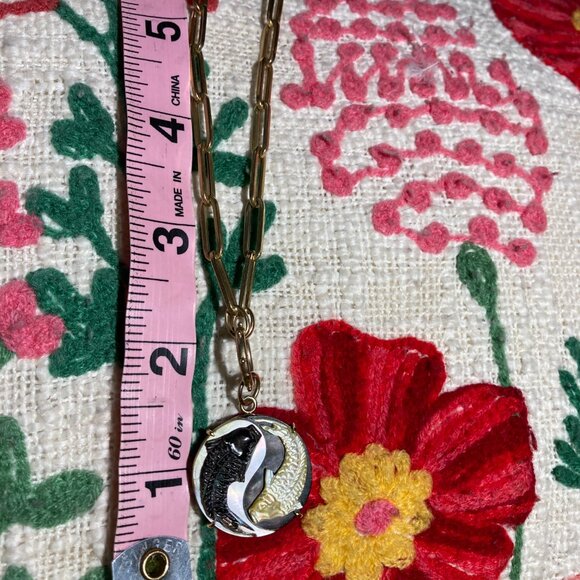 Maura Green Koi Yin Yang 14k gold pendant - Picture 6 of 8